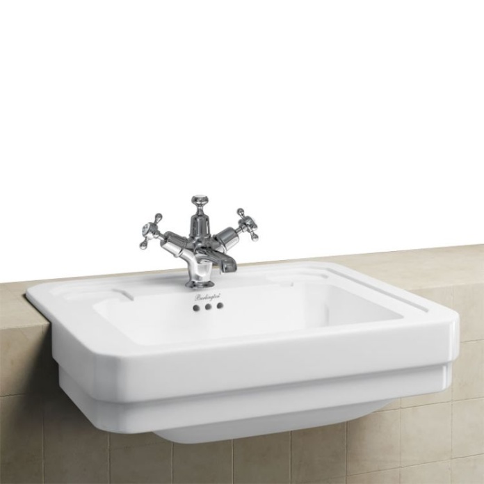 Product Cut out image of the Burlington Contemporary 580mm Semi Recessed Basin